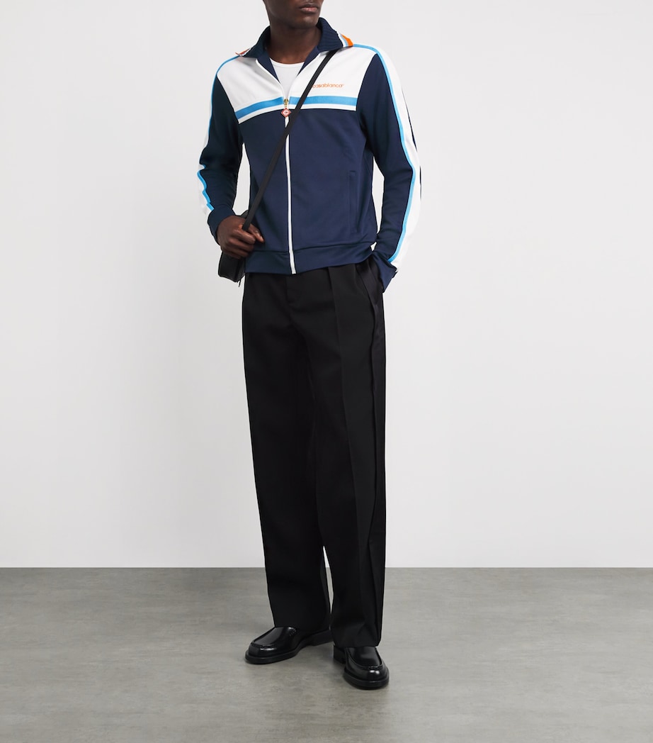 Piqué Track Jacket NAVY / WHITE Image 2