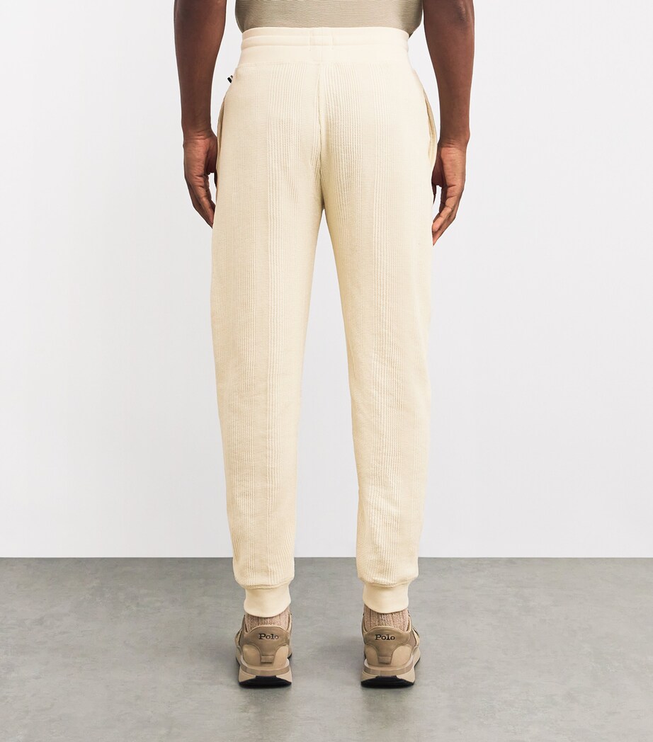 Cotton-Blend Waffle Sweatpants 131-OPEN WHITE Image 4