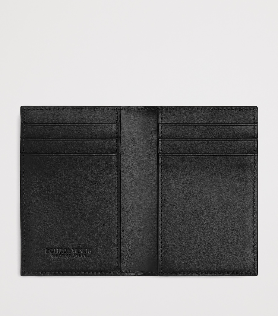 Leather Intrecciato Bifold Card Holder 8803 Image 3