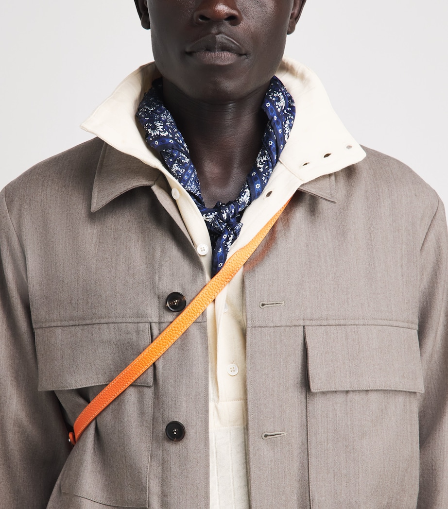 Paul Smith Mens Wool-Cashmere Overshirt Beige Image 3