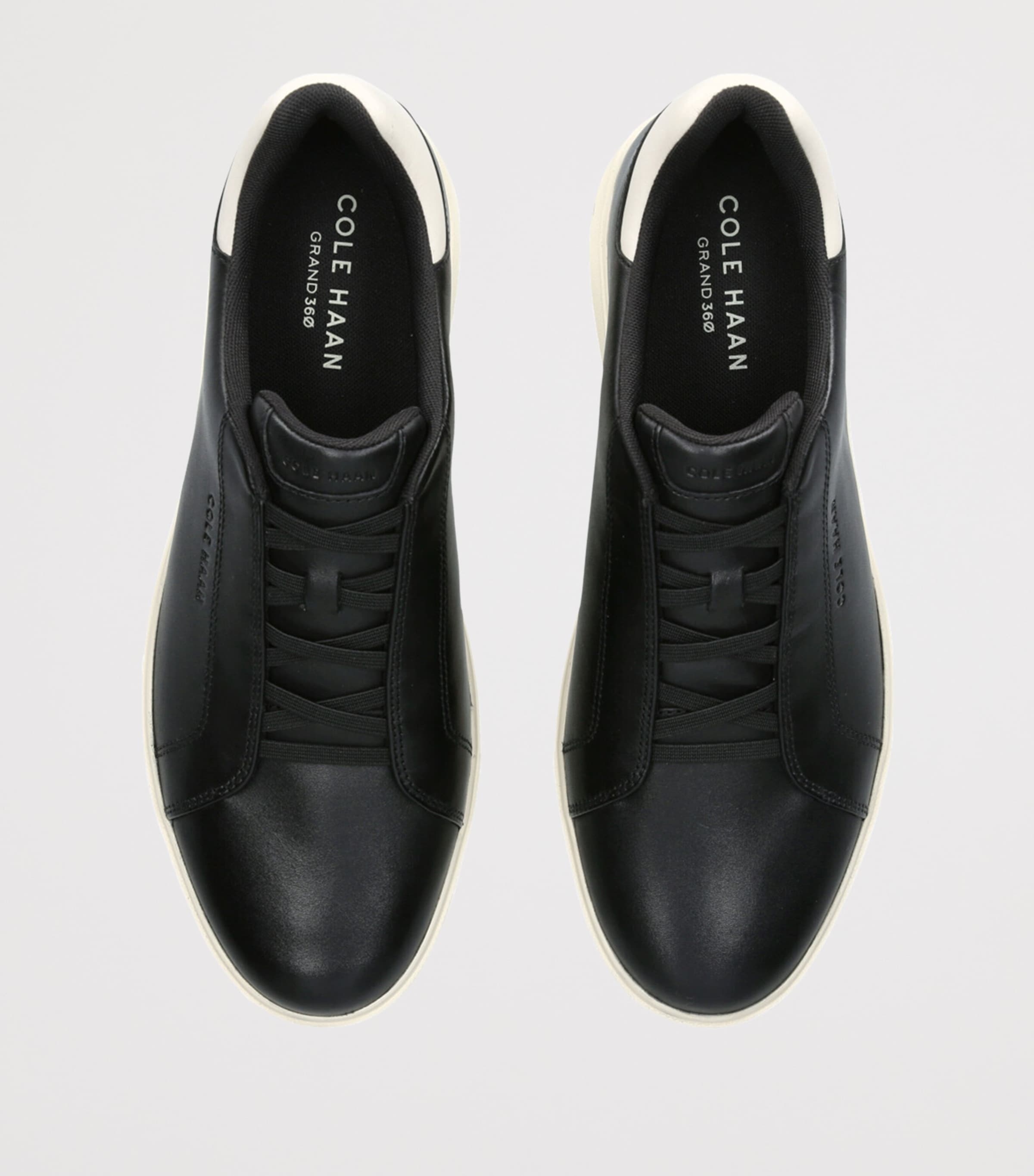 Leather GrandPrø Luxe Slip-On Sneakers BLK/WHITE Image 4