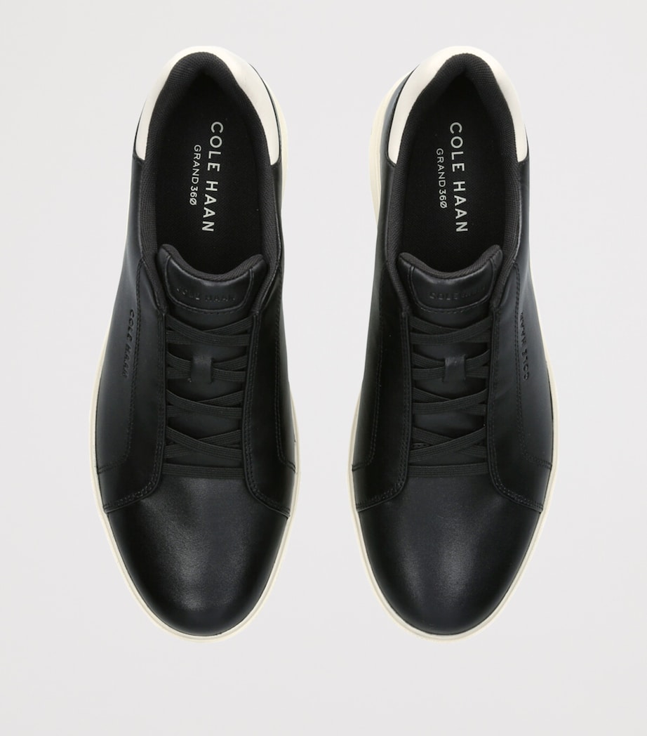 Leather GrandPrø Luxe Slip-On Sneakers BLK/WHITE Image 4