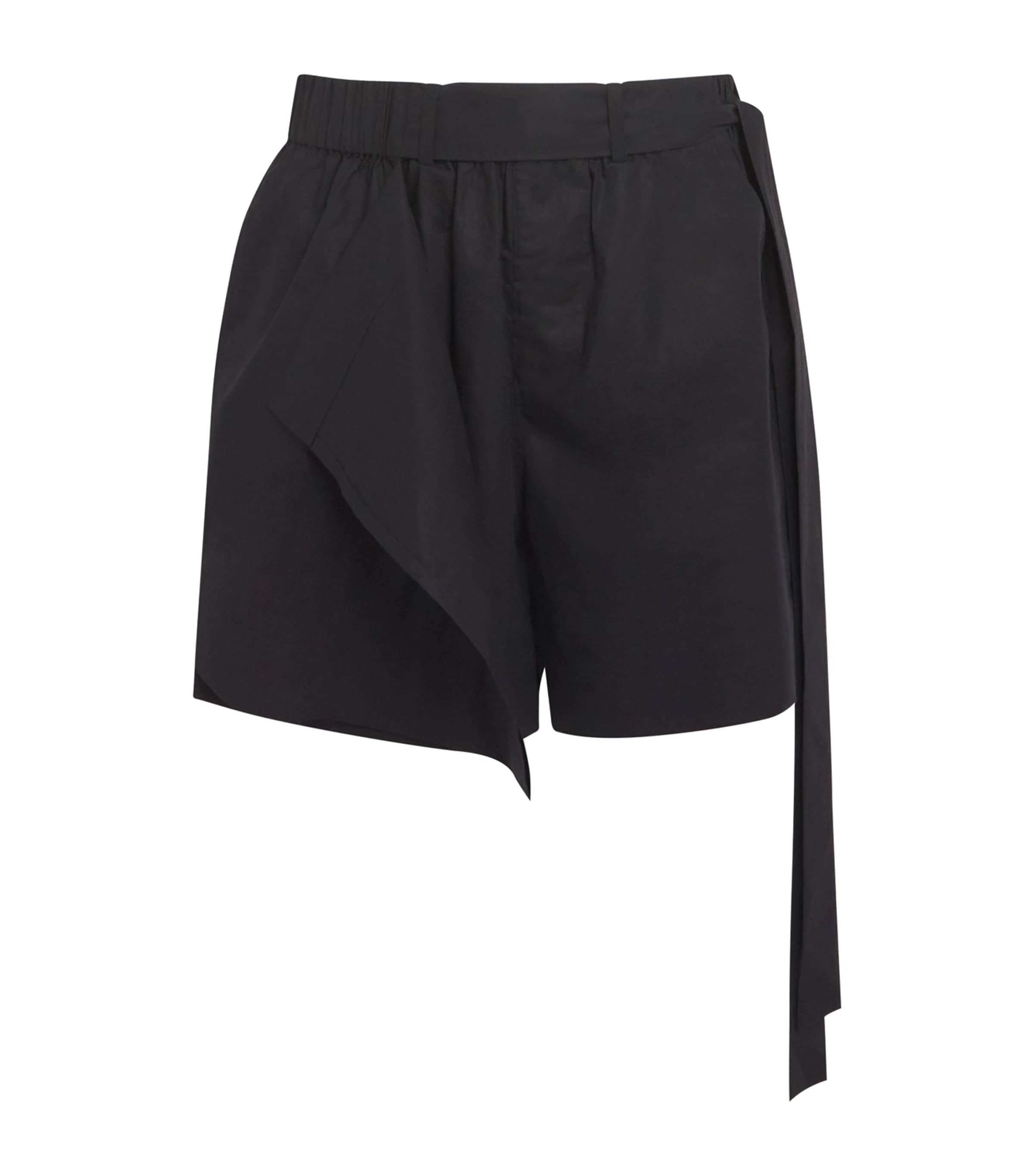 Cotton Layered Shorts BLACK Image 1