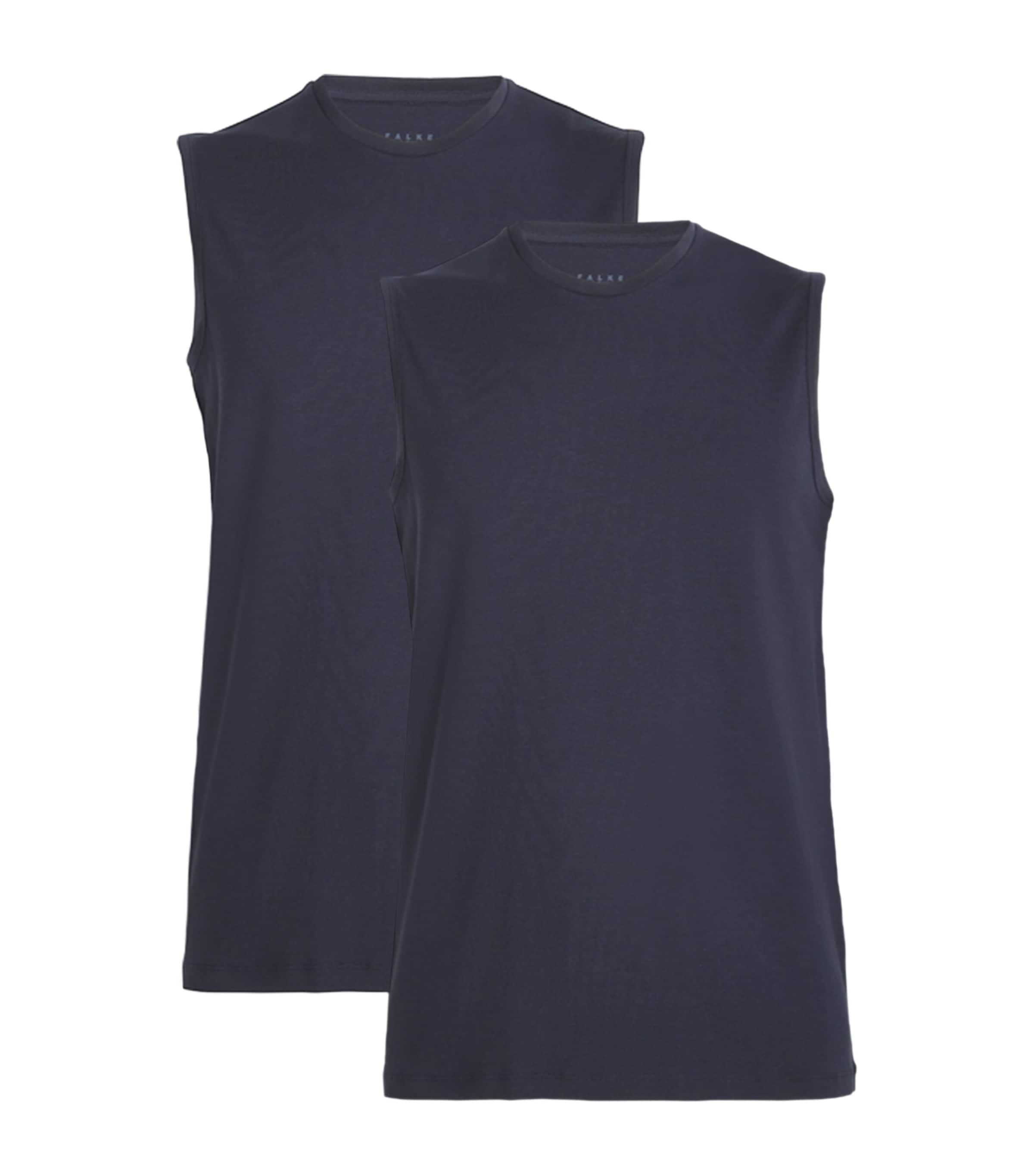 Falke Cotton-blend Daily Comfort Muscle Shirt In Navy