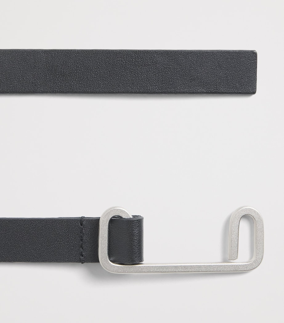 Issey Miyake Leather Solid Belt Black Image 3