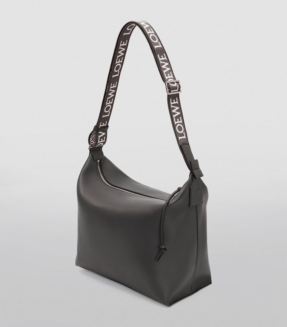 Leather Cubi Cross-Body Bag DARK GREY Image 4
