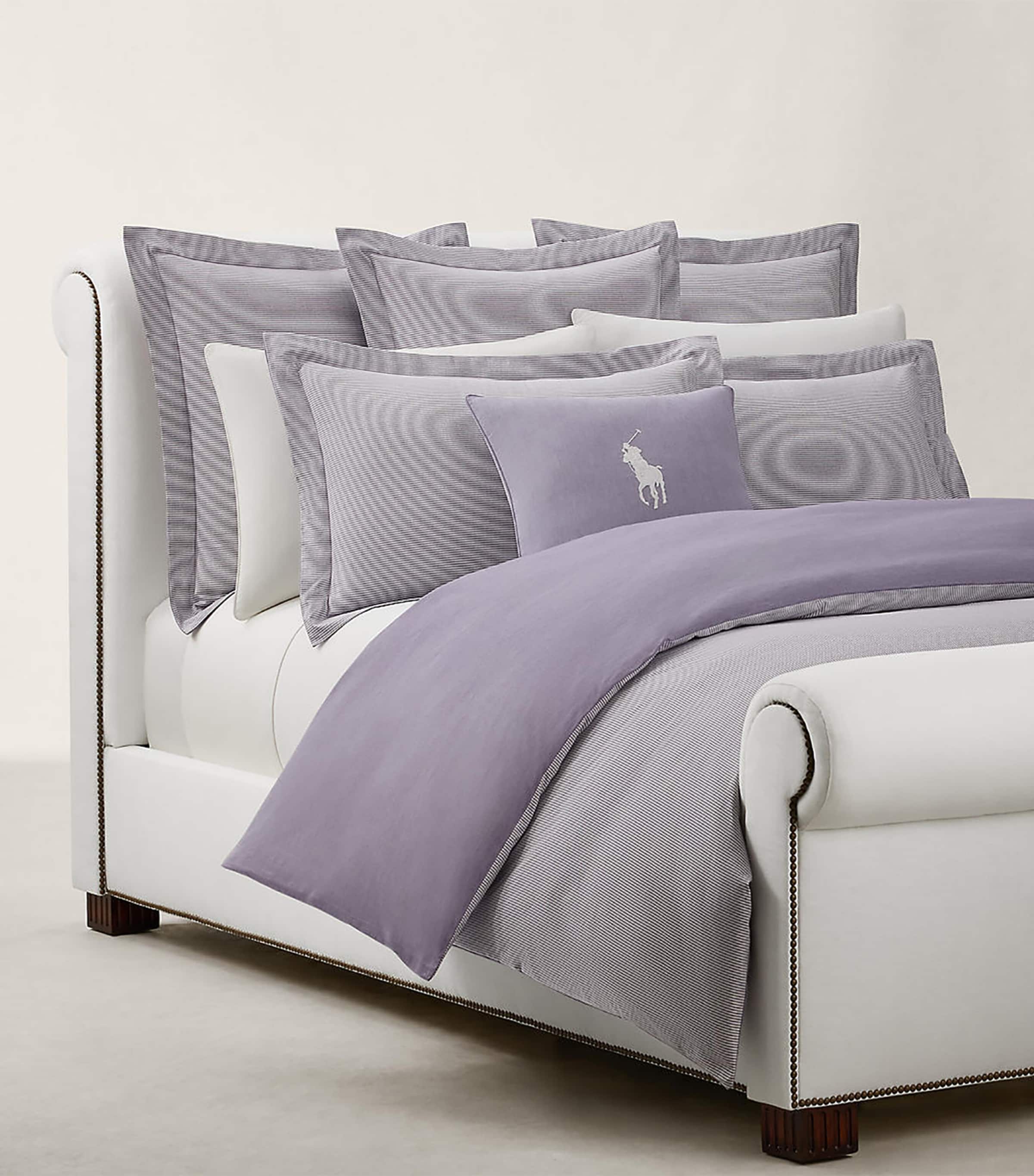 Ralph Lauren Oxford Chalet Pillowcase In Purple