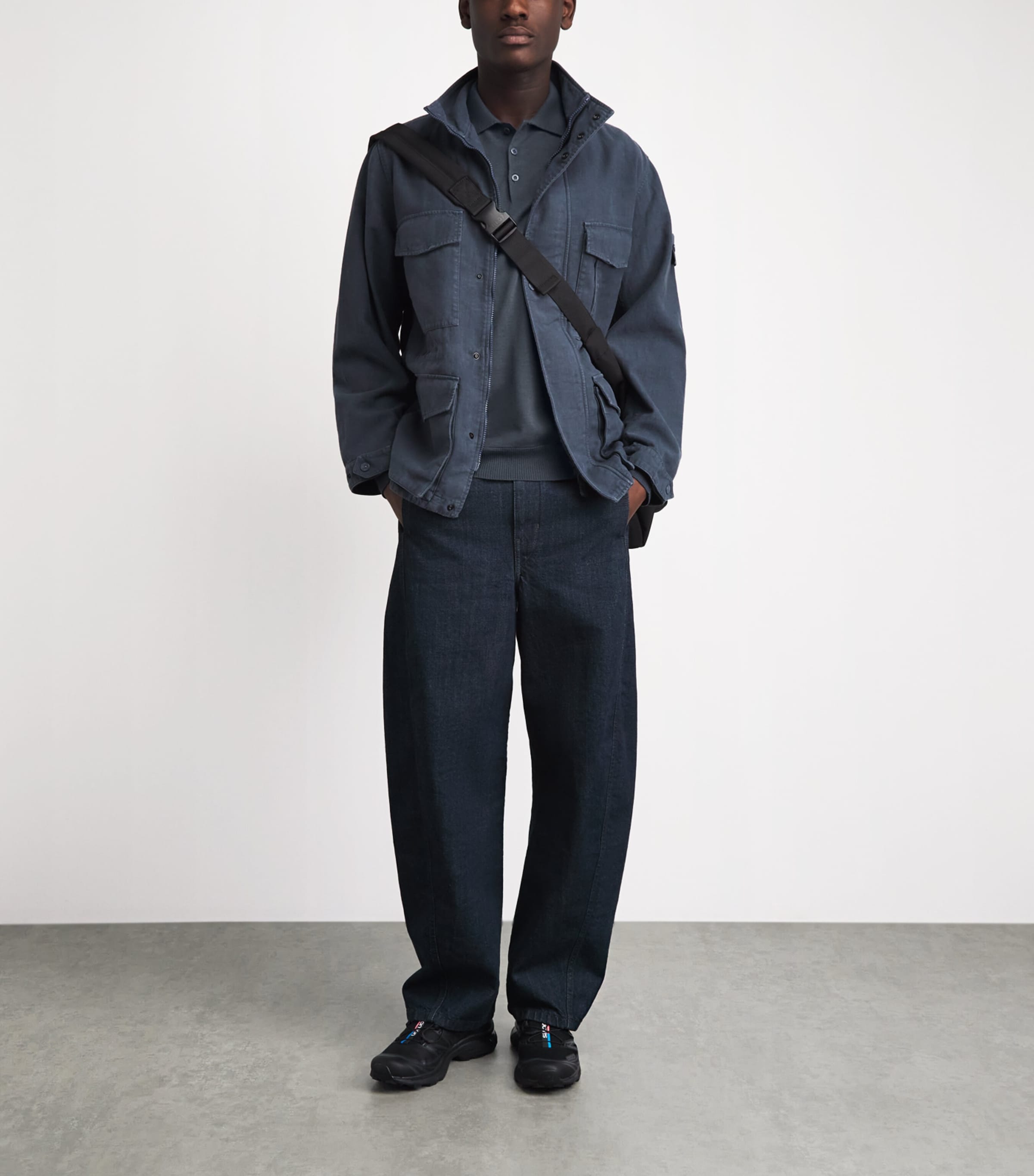 Stone Island Mens Virgin Wool Ghost Polo Sweater Image 2