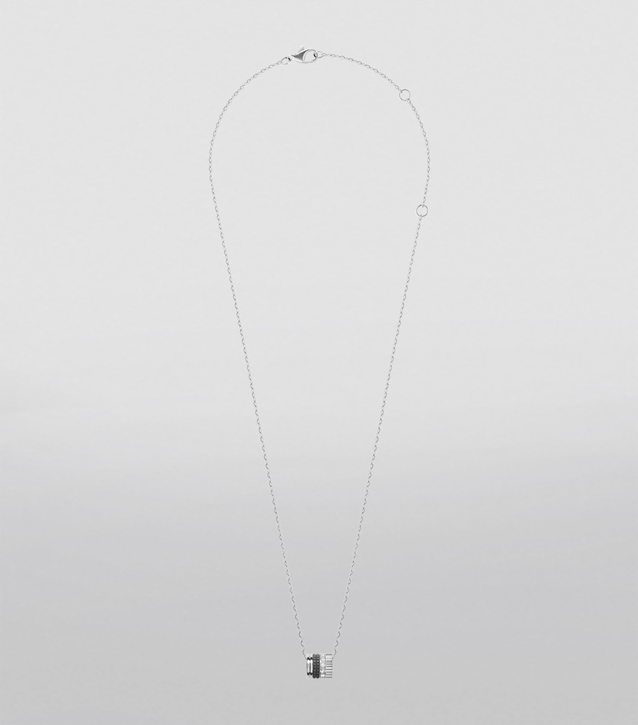 White Gold and Diamond Quatre Black Edition Pendant Necklace WHITE GOLD Image 3