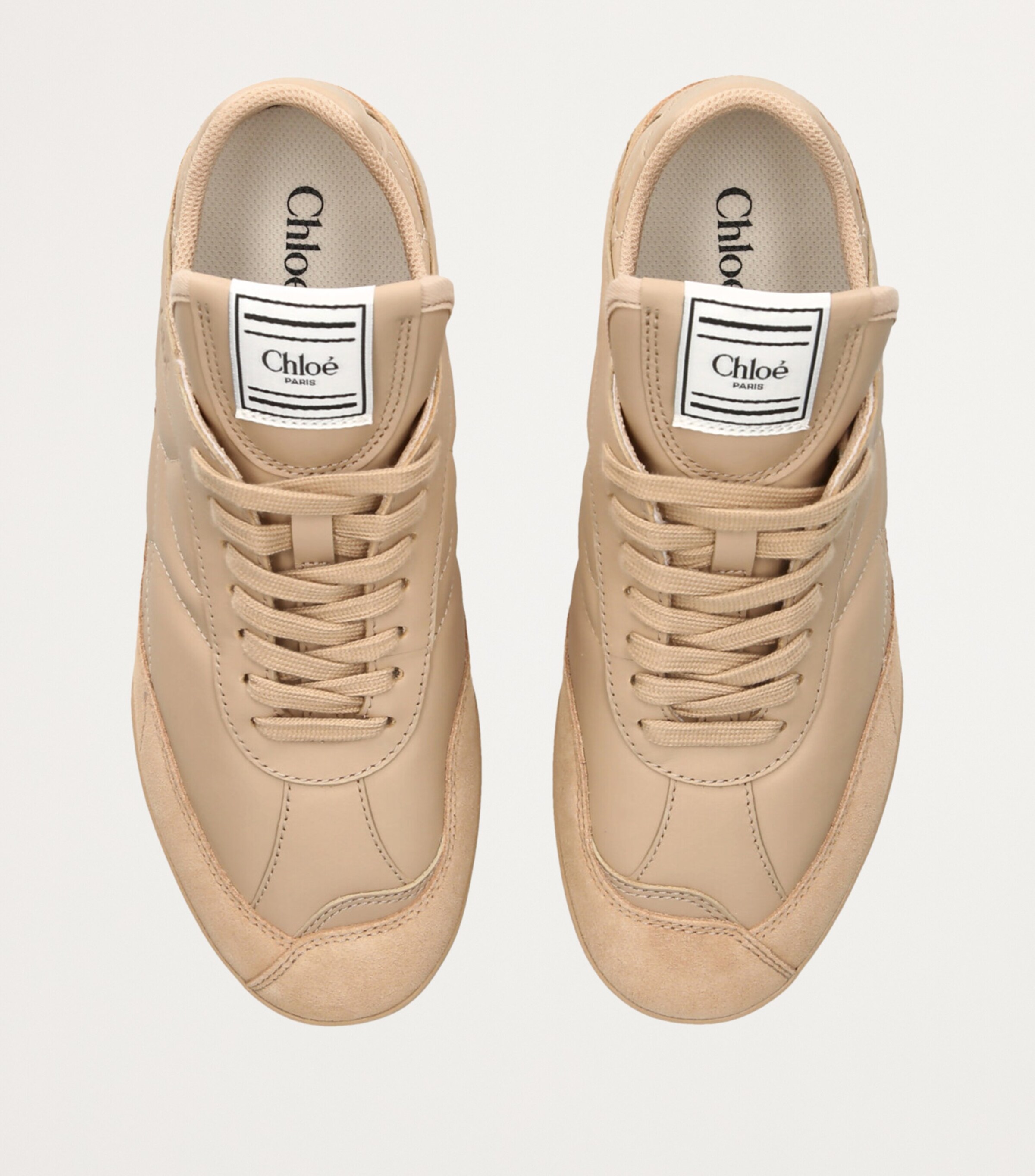 Chloé Leather Kick Low-Top Sneakers White Image 6