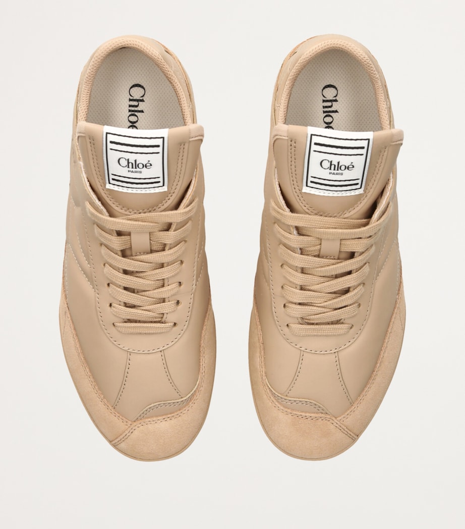Chloé Leather Kick Low-Top Sneakers White Image 6