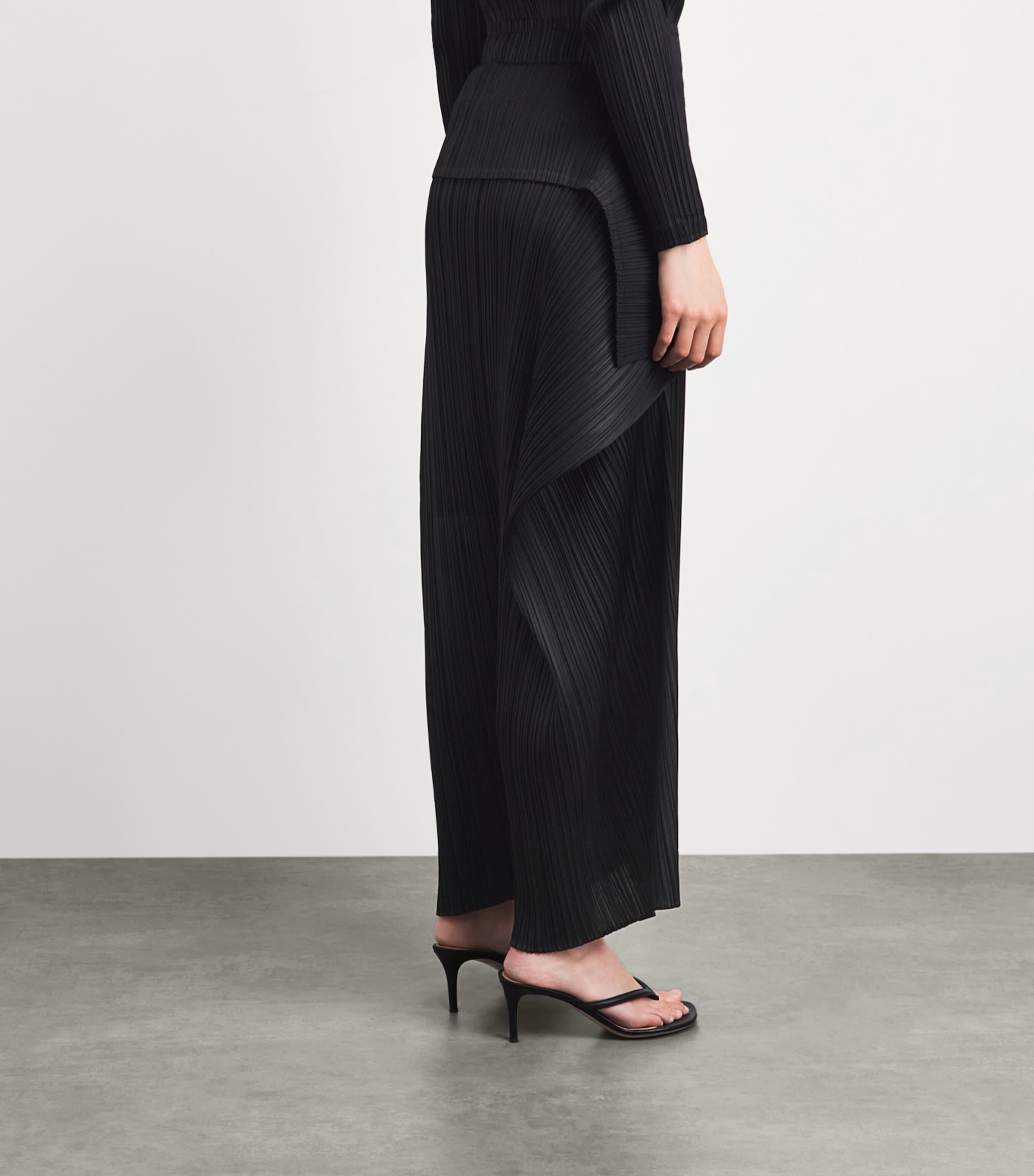 Pleats Please Issey Miyake Womens Module Trousers Black Image 5