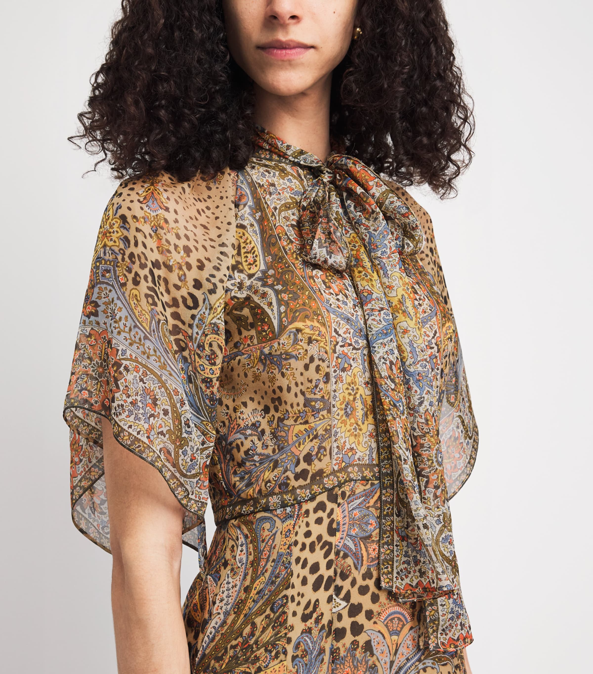 Etro Womens Silk Leopard Print Maxi Dress Image 3