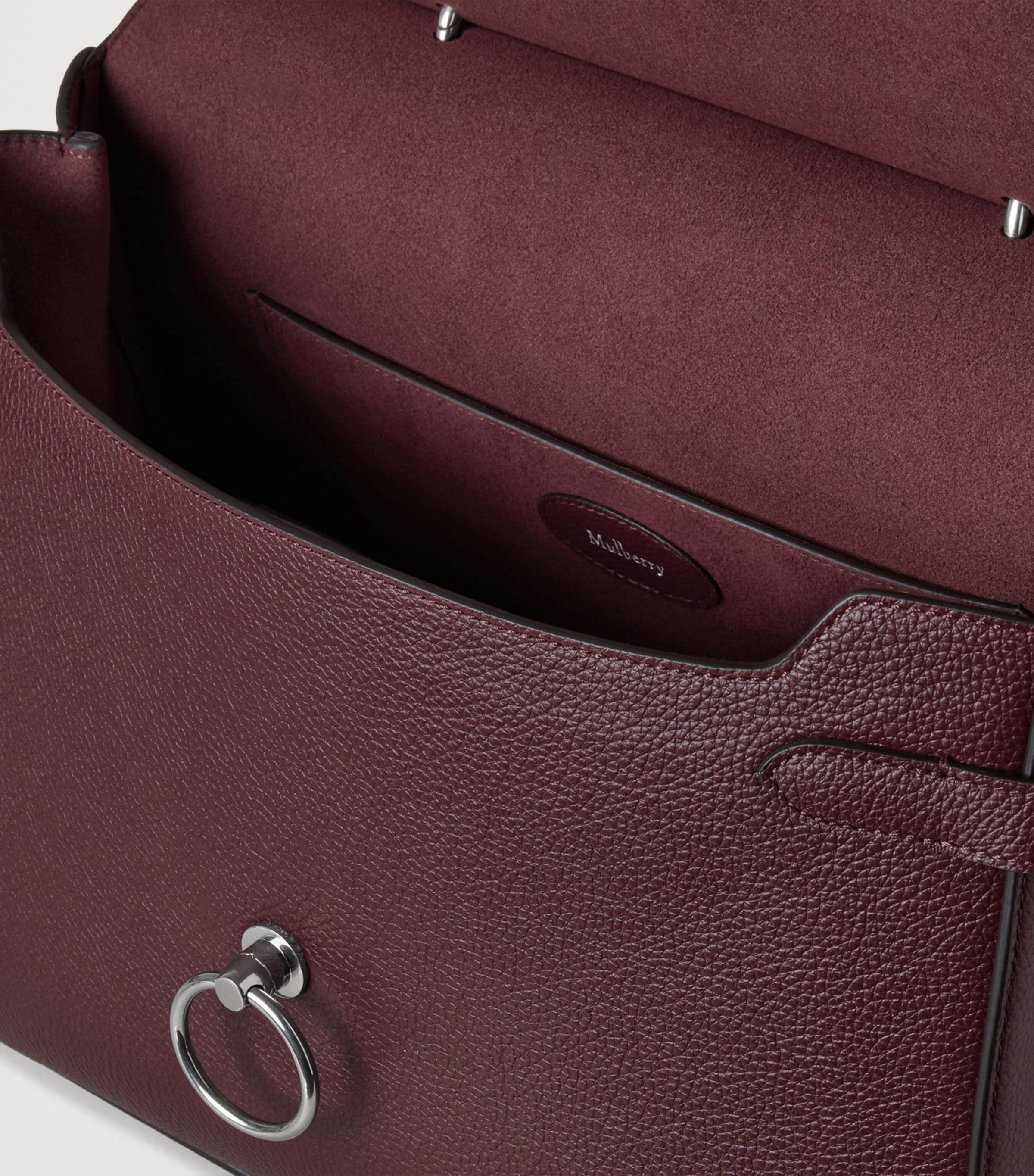 Large Leather Amberley Satchel BLACK CHERRY Image 5