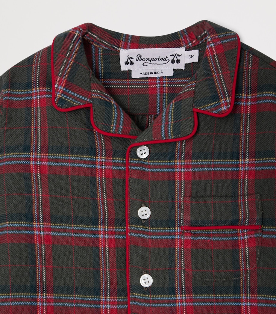 Organic Cotton Plaid Joan Pyjamas (6-18 Months) CA KAKI FONCE Image 4