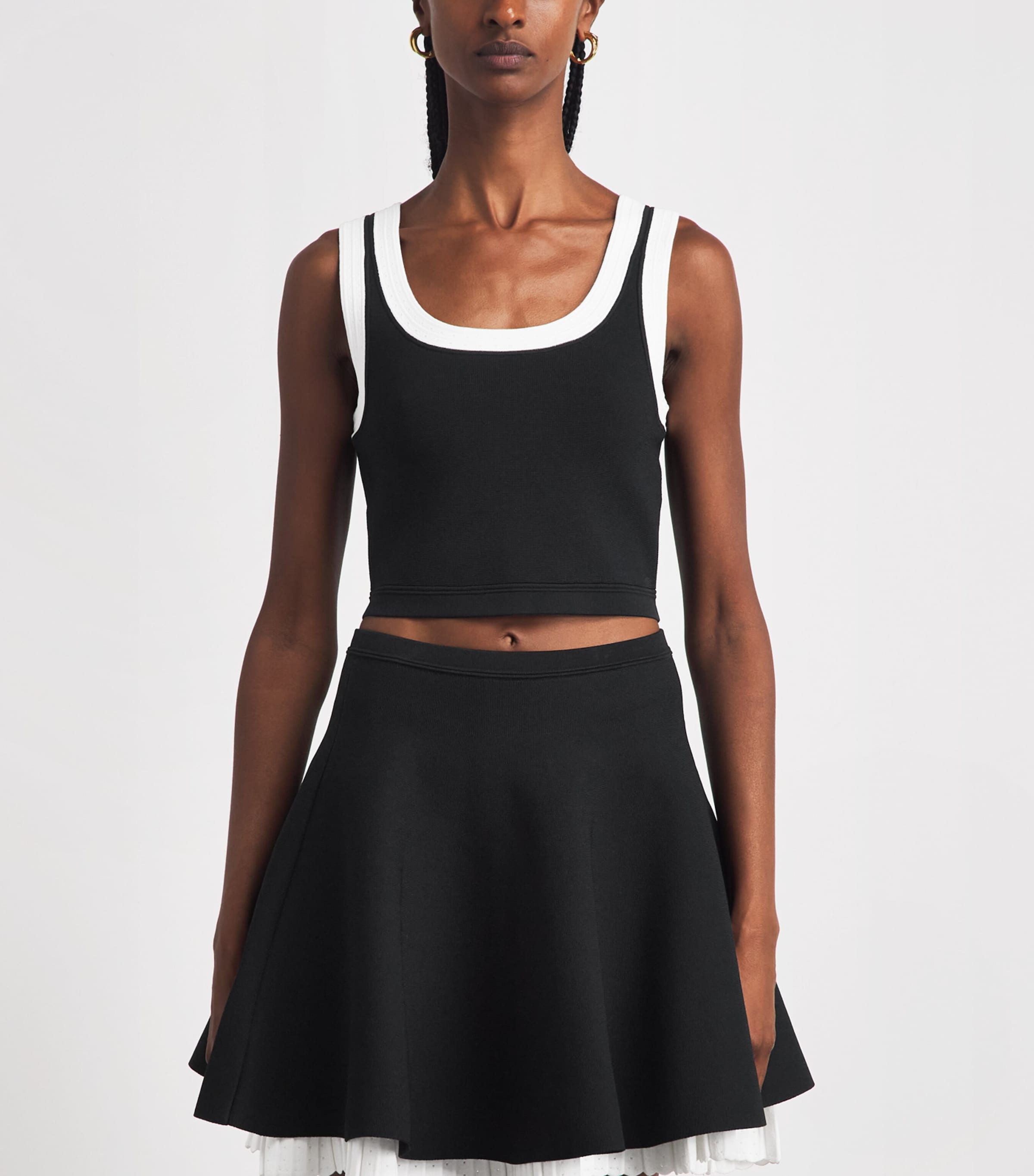 Sandro Paris Womens Knitted Tank Top Black Image 4