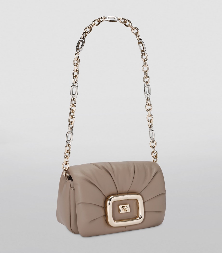 Small Leather Viv Choc Me Shoulder Bag MID BROWN Image 3