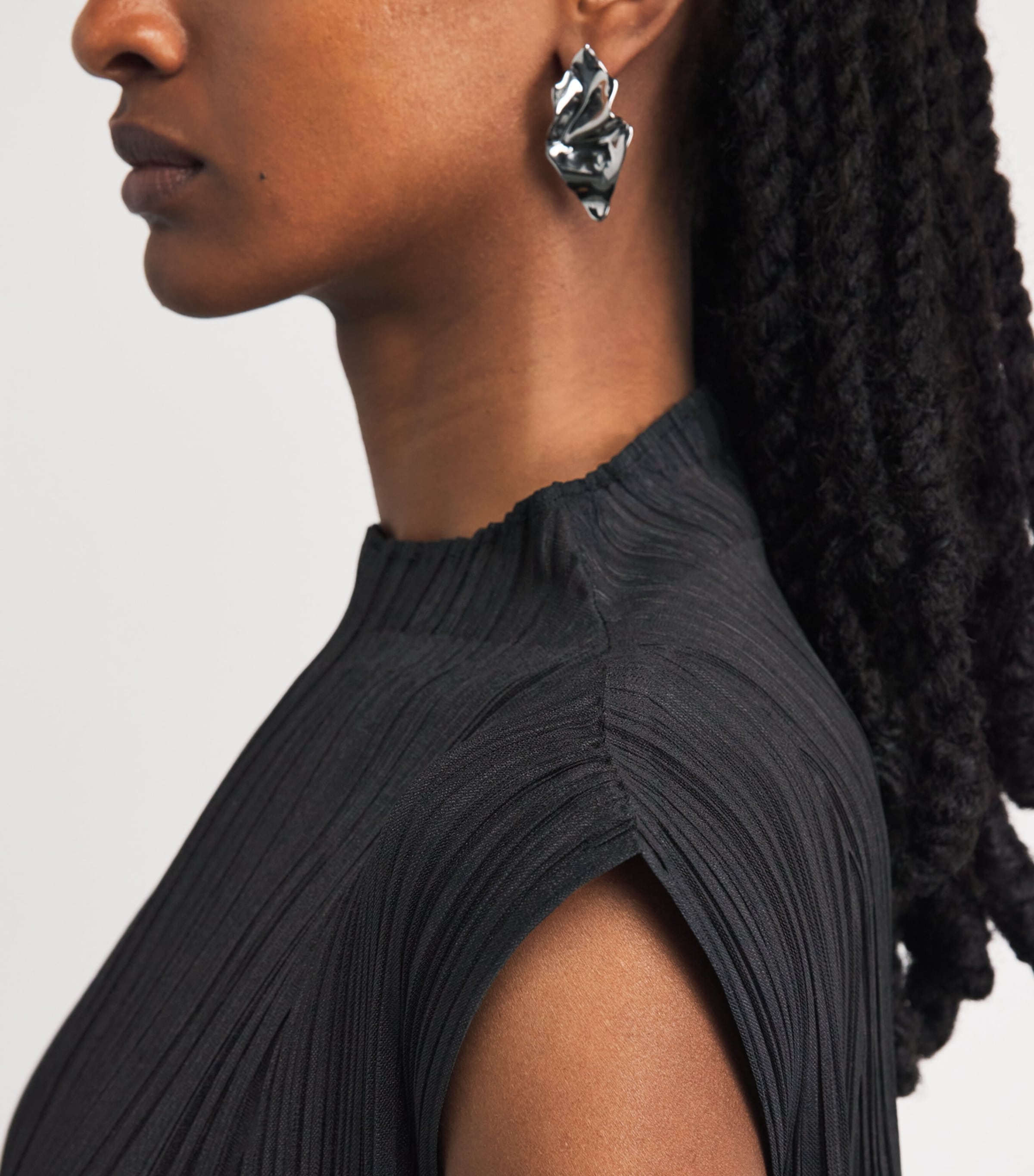 Pleats Please Issey Miyake Womens Mellow Pleats Top Black Image 5