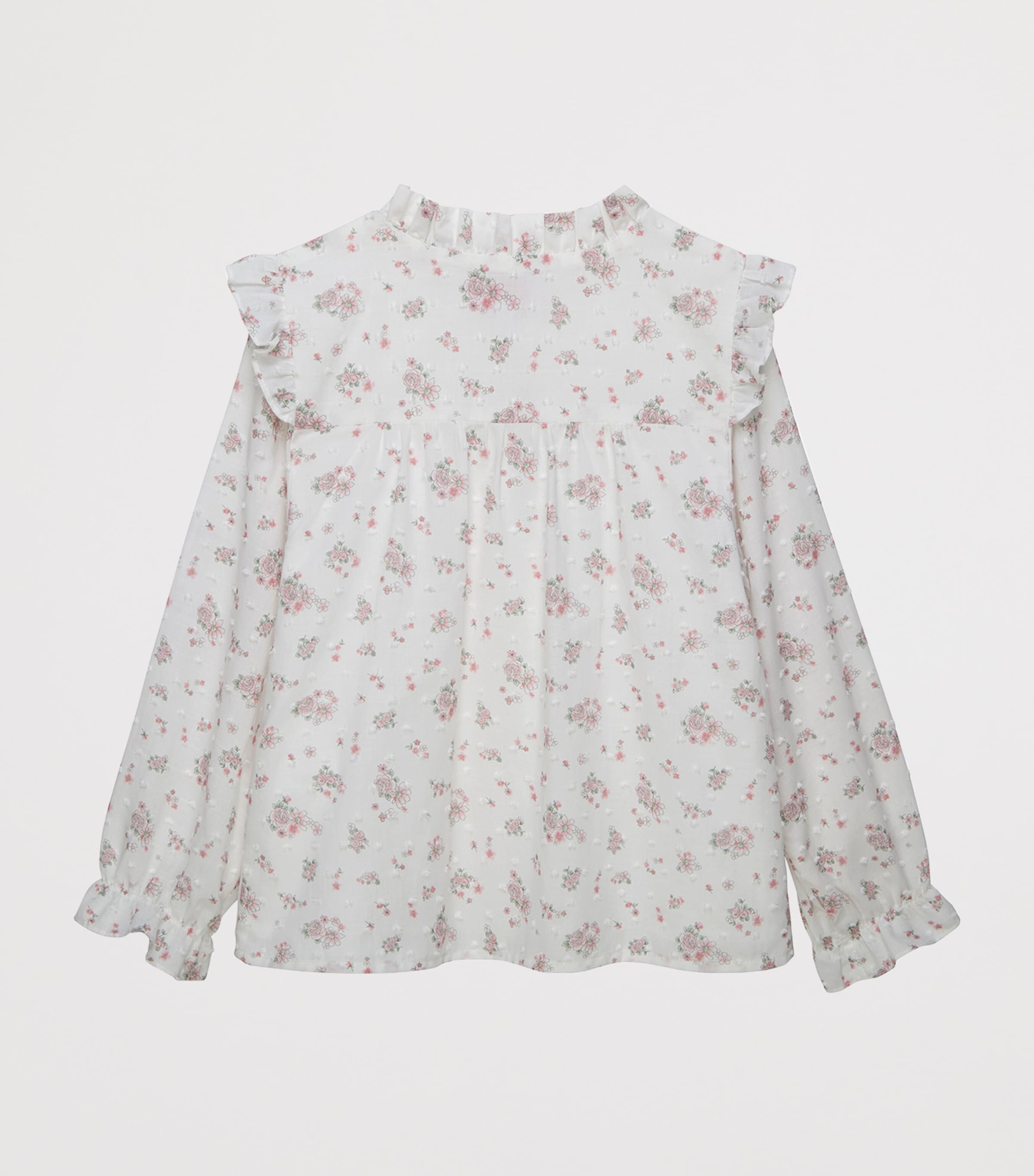 Trotters Cotton Floral Arabella Blouse (2-5 Years) Pink Image 2