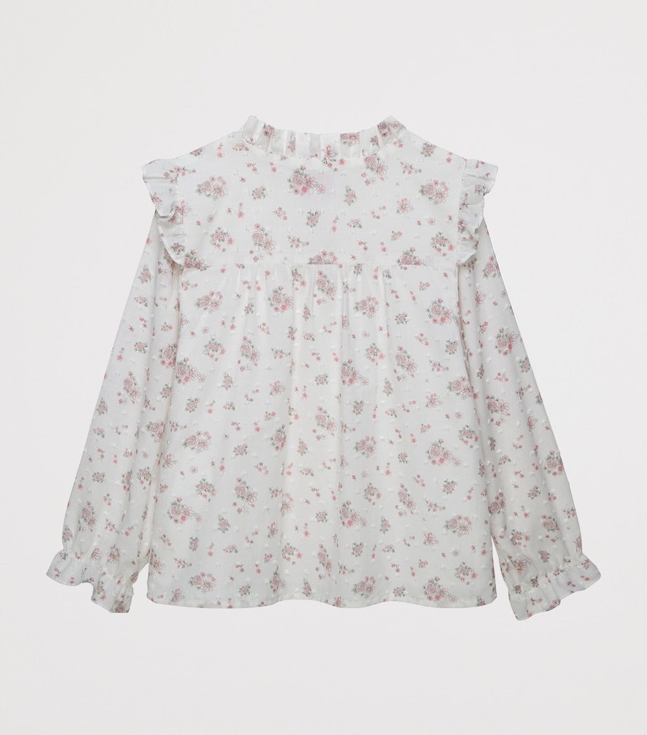 Trotters Cotton Floral Arabella Blouse (2-5 Years) Pink Image 2
