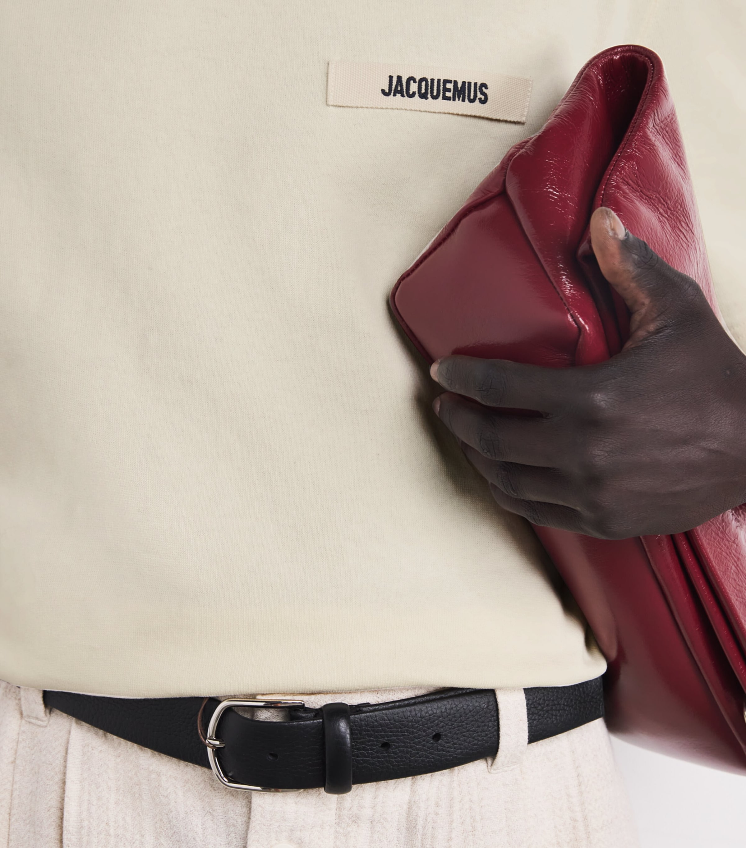 Grosgrain Logo T-Shirt 150-BEIGE Image 6