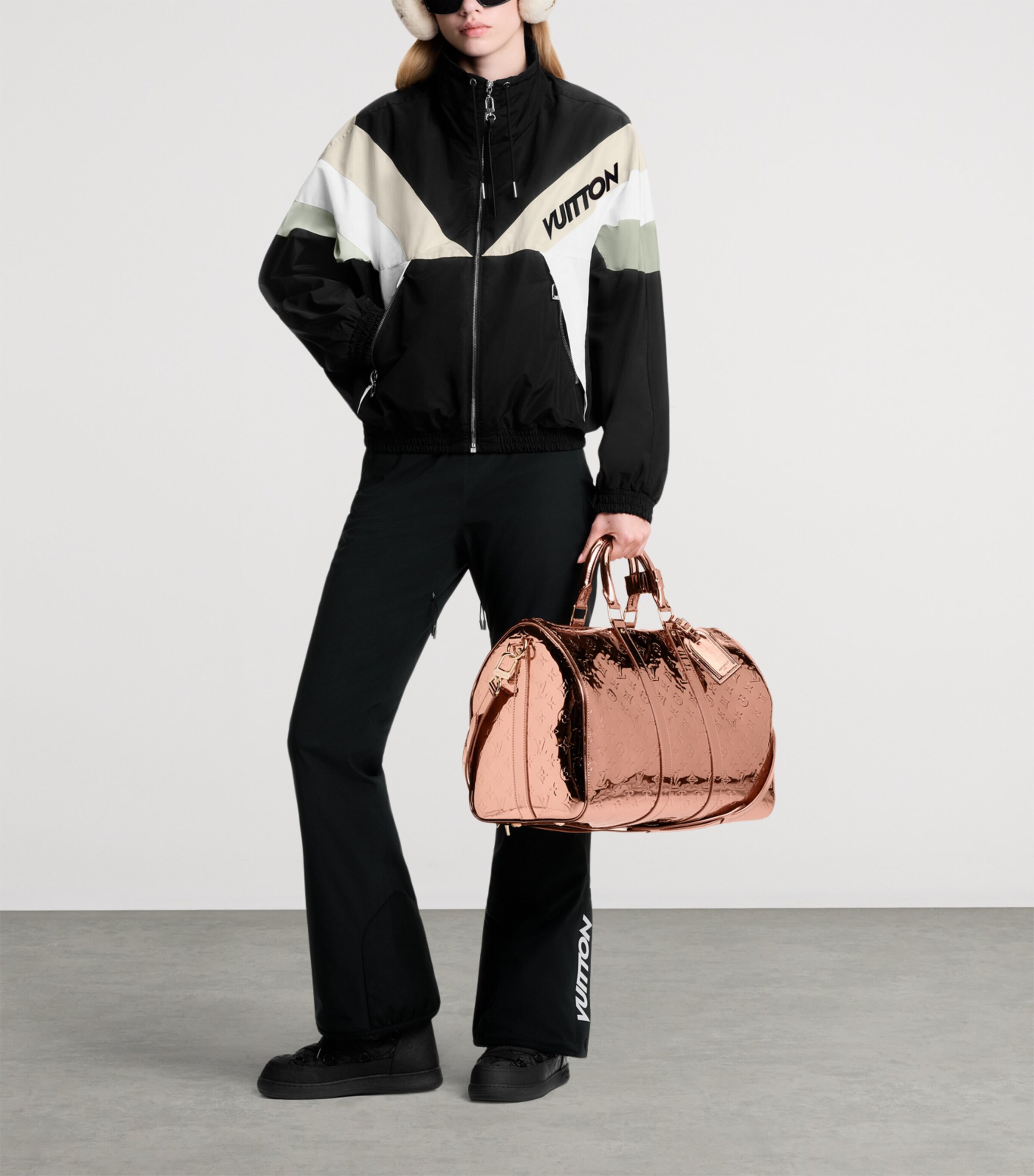 Cotton-Blend Colour-Block Windbreaker Jacket BLACK Image 6