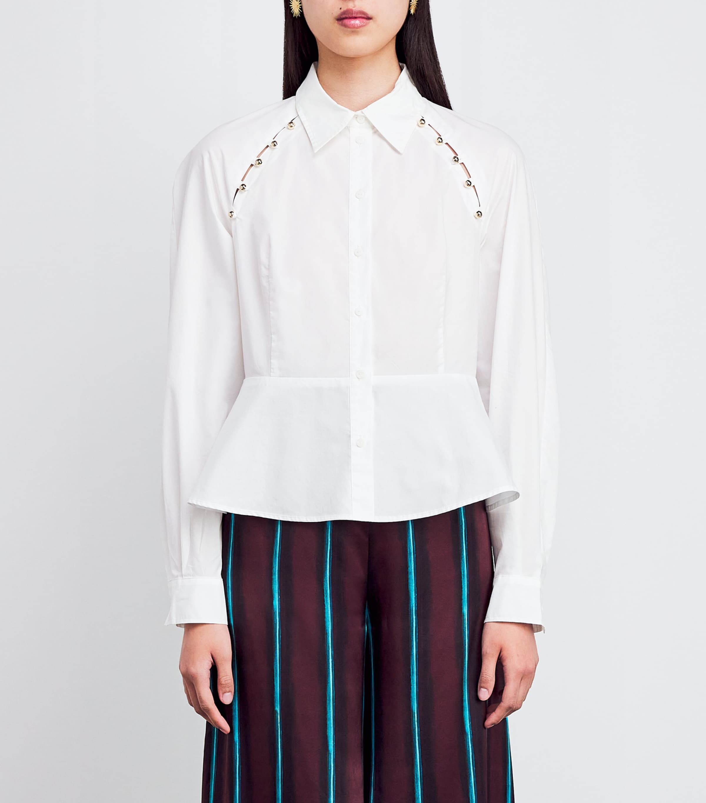 Cotton Poplin Shirt WHITE Image 3