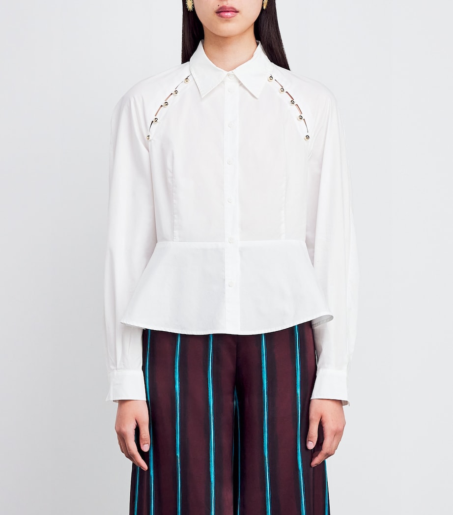 Cotton Poplin Shirt WHITE Image 3