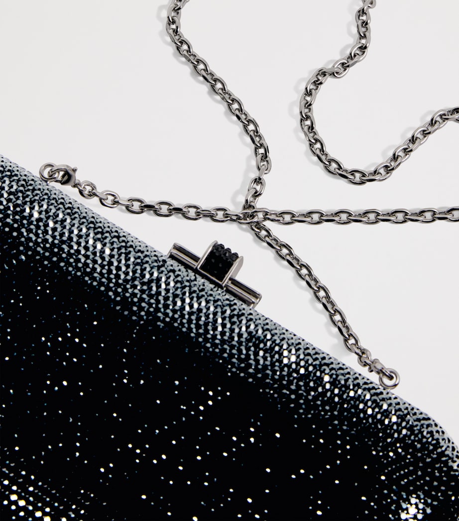 Crystal-Embellished Long Slide Clutch Bag SJET JET Image 6