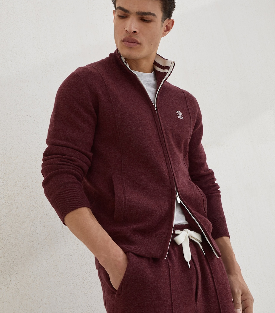 Cashmere Zip-Up Cardigan CLP63 Image 5