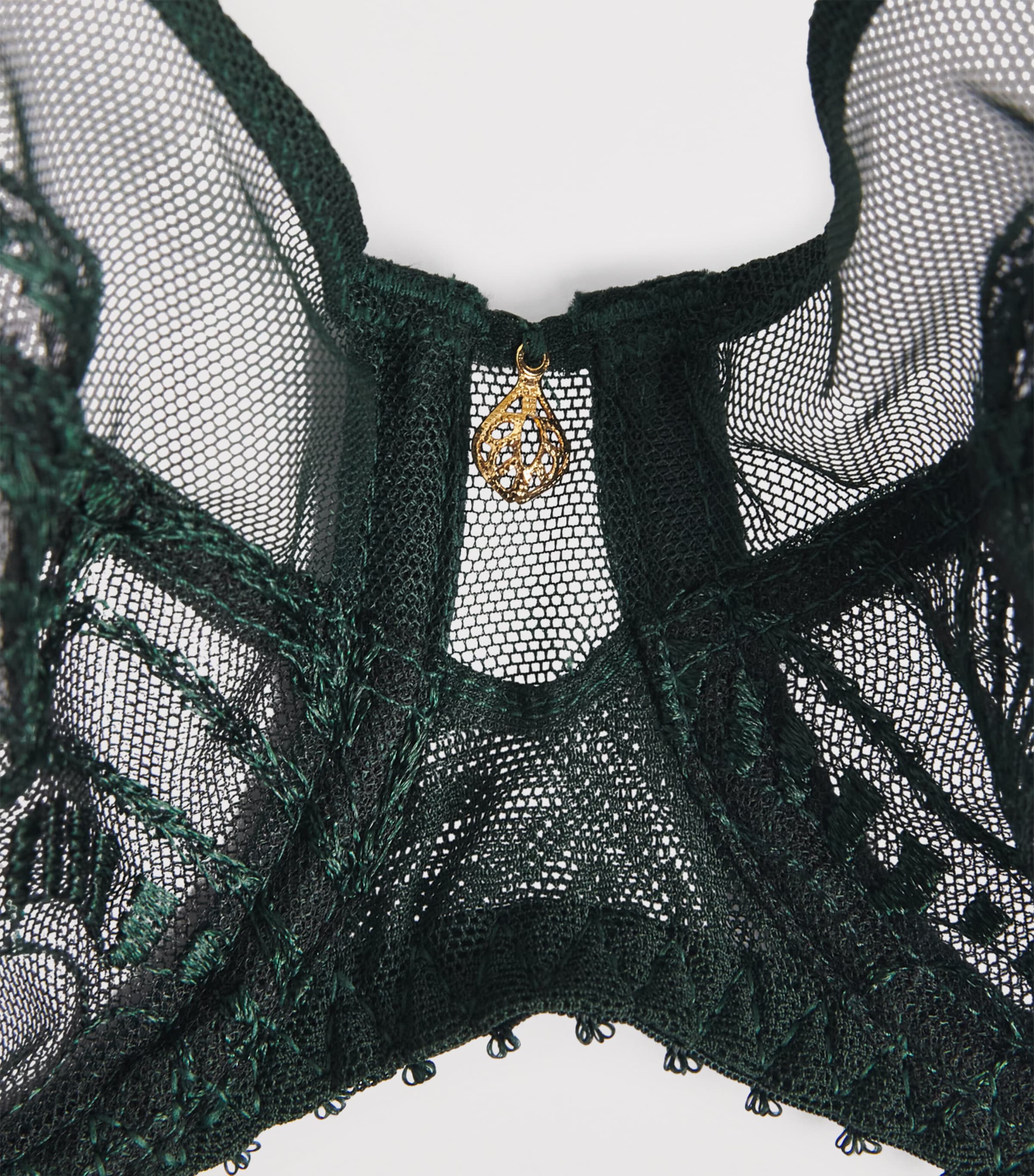 Aubade Womens Vibes Half-Cup Bra Mysterious Green Image 4