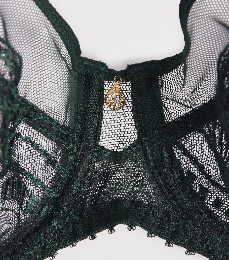 Aubade Womens Vibes Half-Cup Bra Mysterious Green Image 4