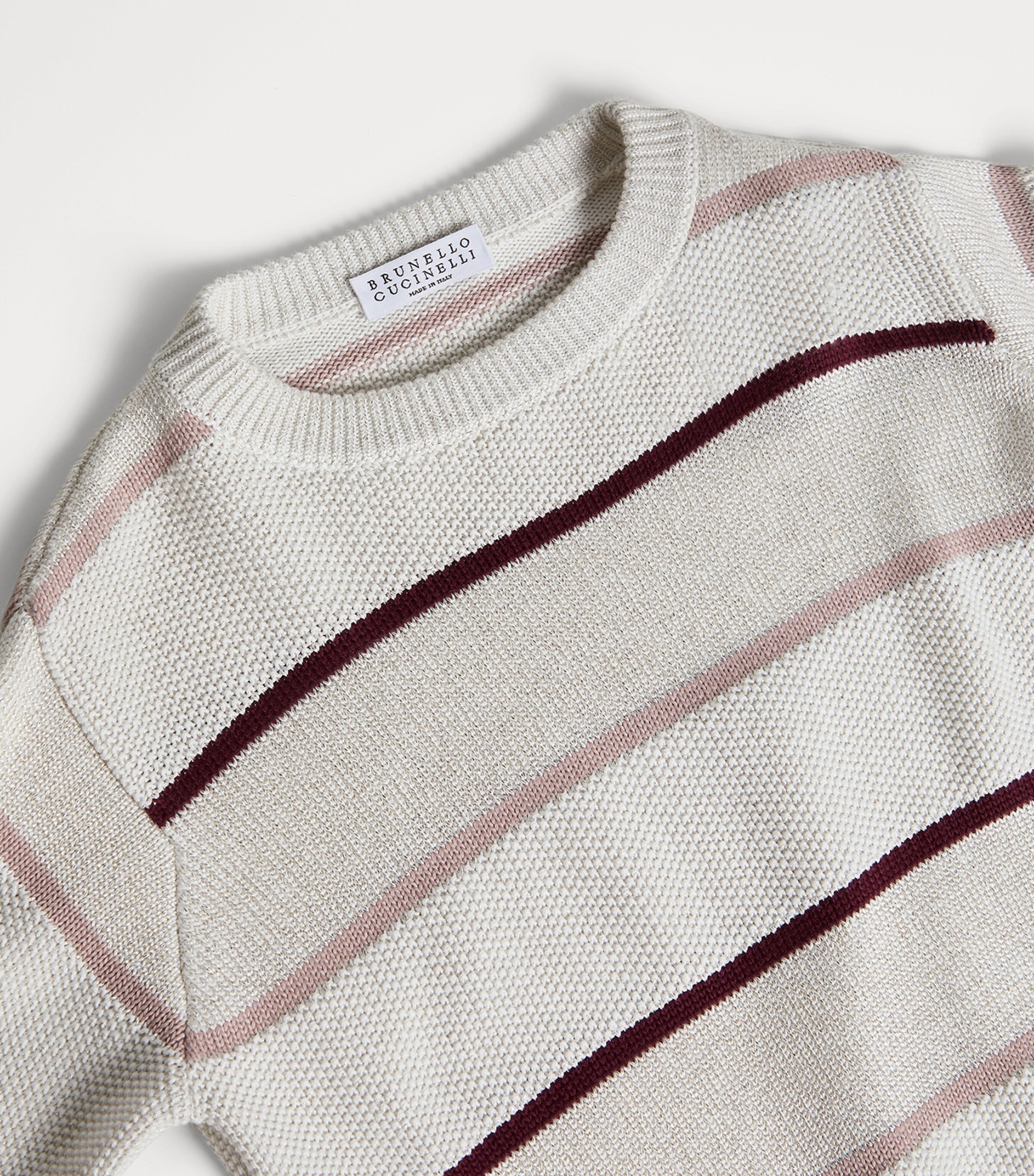 Brunello Cucinelli Kids Cotton-Blend Stripe Sweater (4-6 Years) Image 3