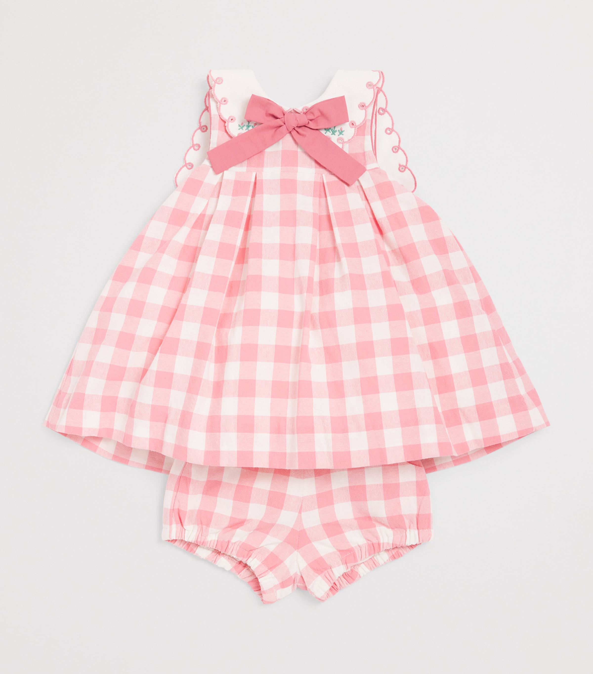 PEPA LONDON Cotton Gingham Dress (12 Months-4 Years) Red Image 3