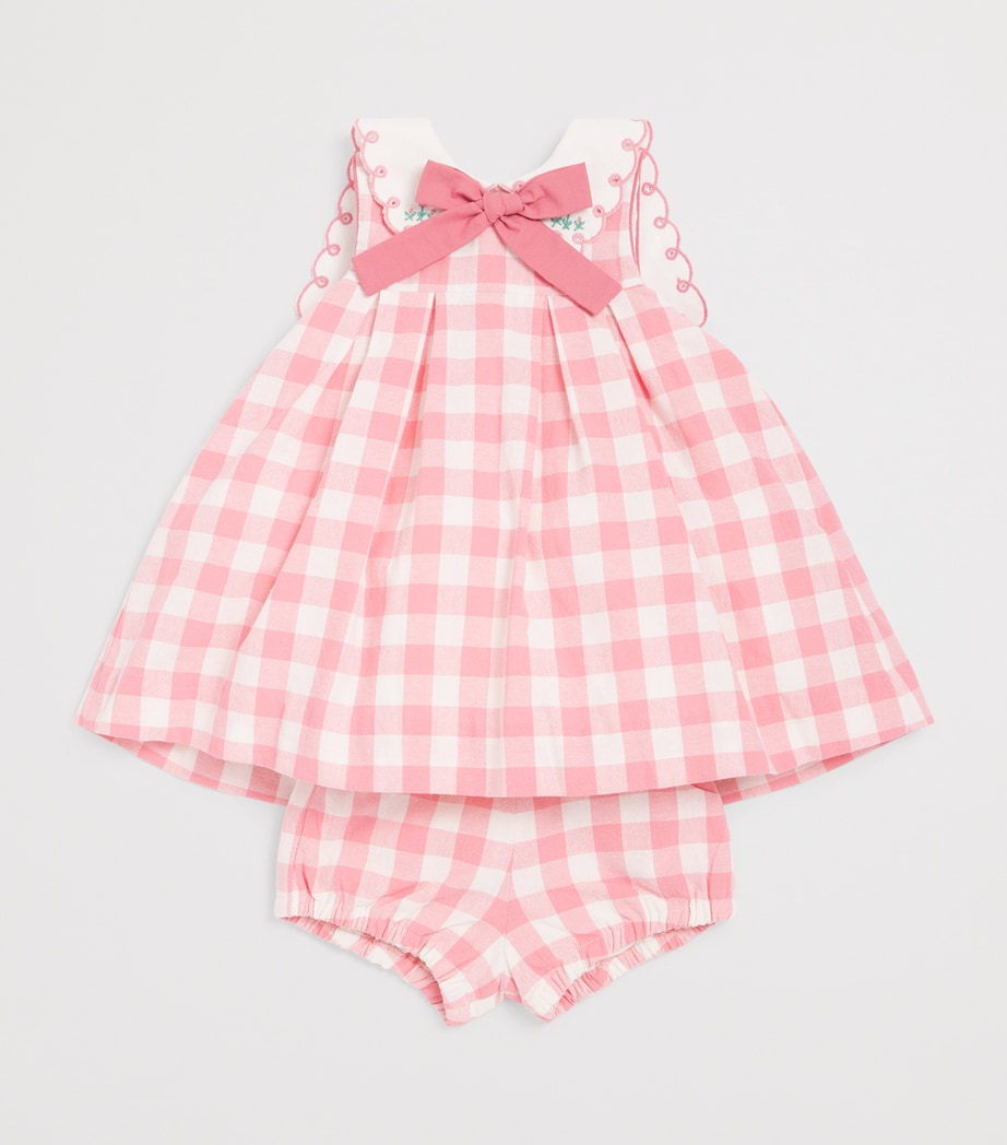 PEPA LONDON Cotton Gingham Dress (12 Months-4 Years) Red Image 3