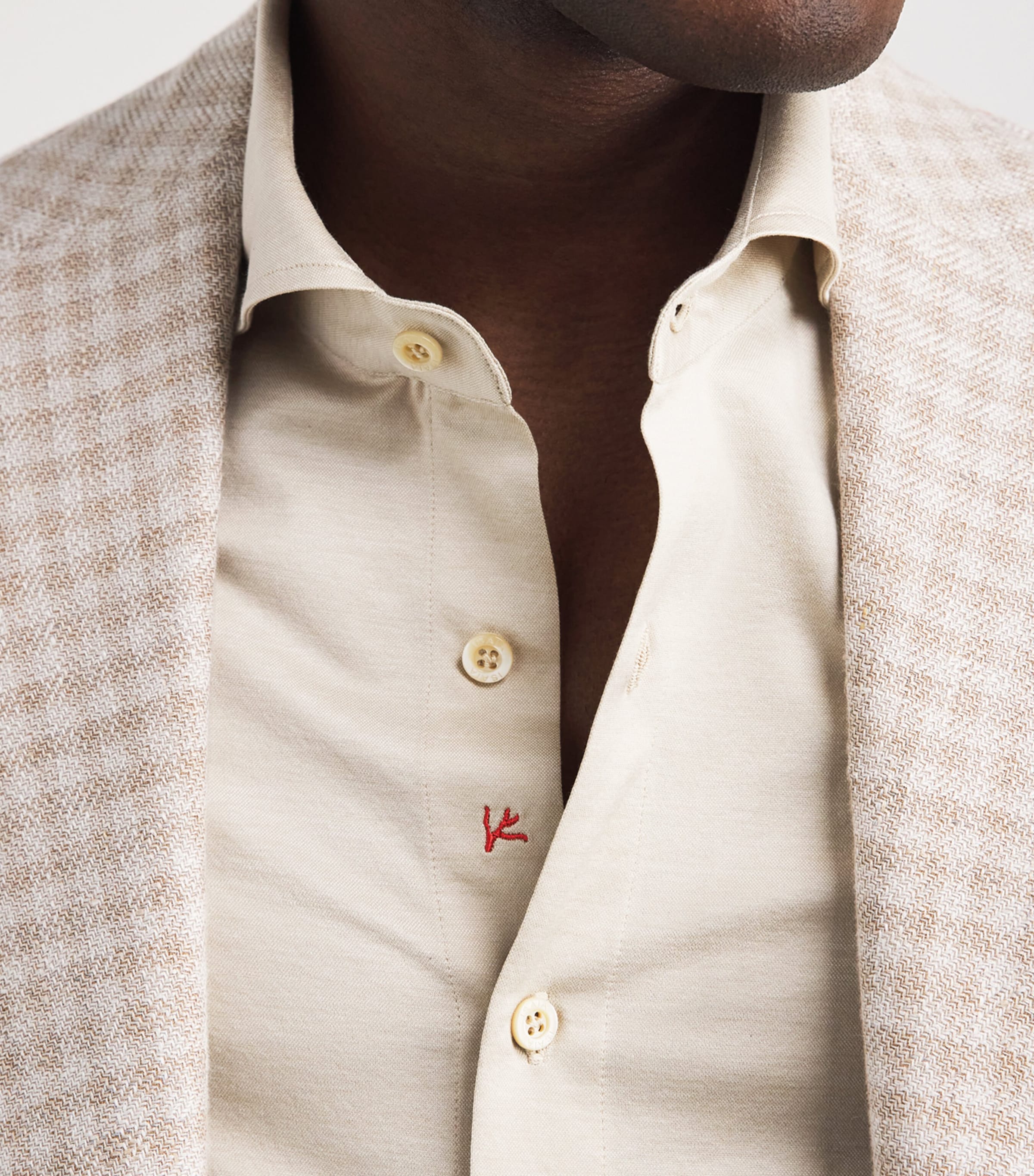 Isaia Mens Cotton Jersey Shirt Image 3