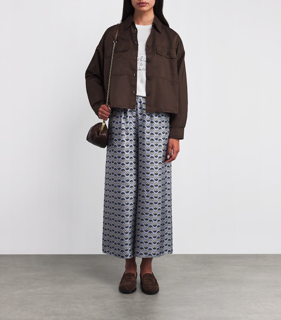 Cotton Print and Embroidered T-Shirt WHITE Image 2