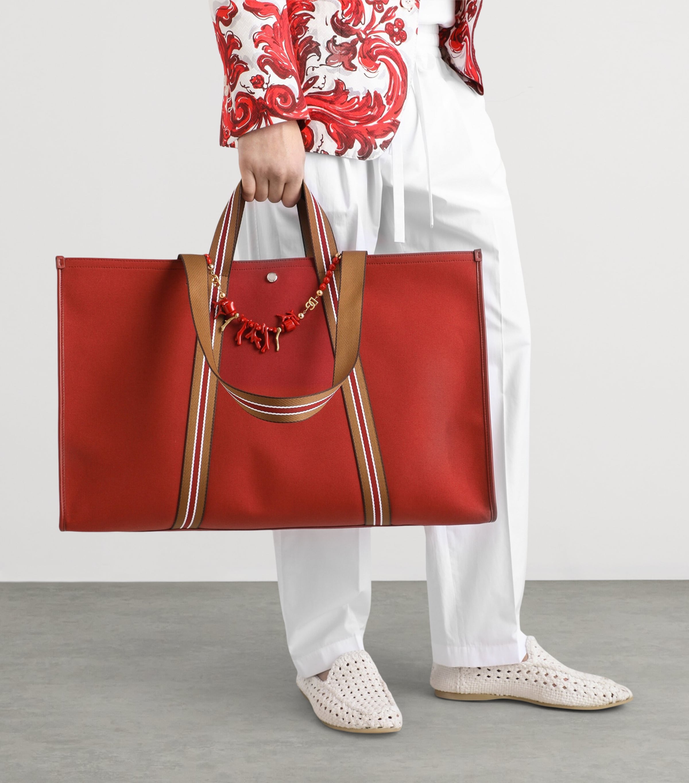 Dolce&Gabbana Cotton-Blend Tote Bag Red/multicolor Image 2