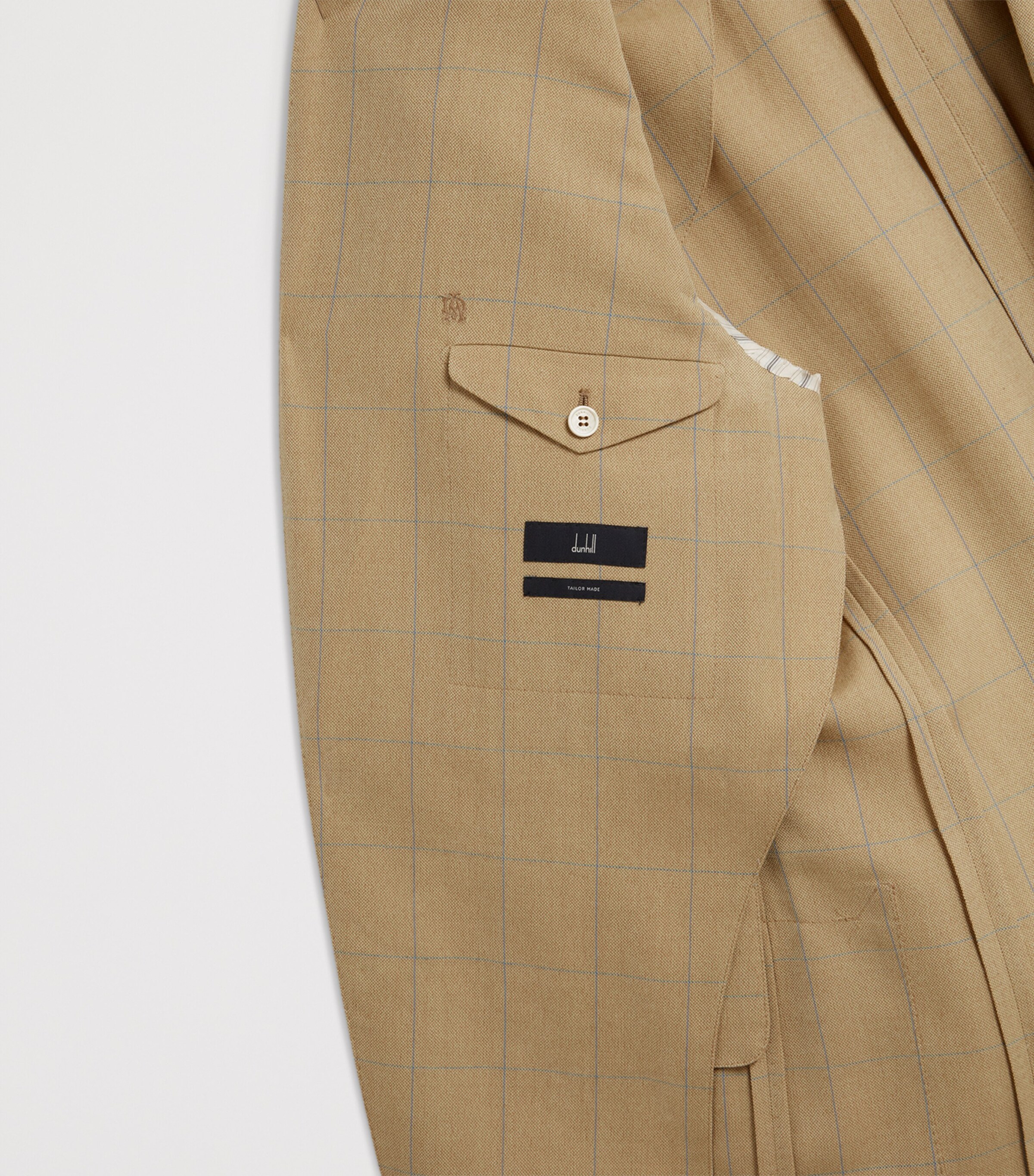 Wool Twill Windowpane Check Bourdon Blazer 742PASTEL YELLOW Image 8