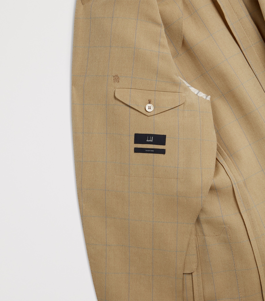 Wool Twill Windowpane Check Bourdon Blazer 742PASTEL YELLOW Image 8