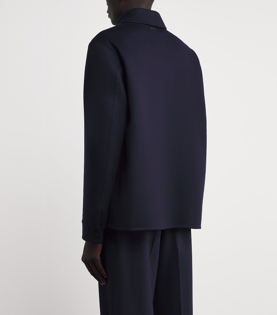 Wool Shirt Jacket 9200BLUE Image 4