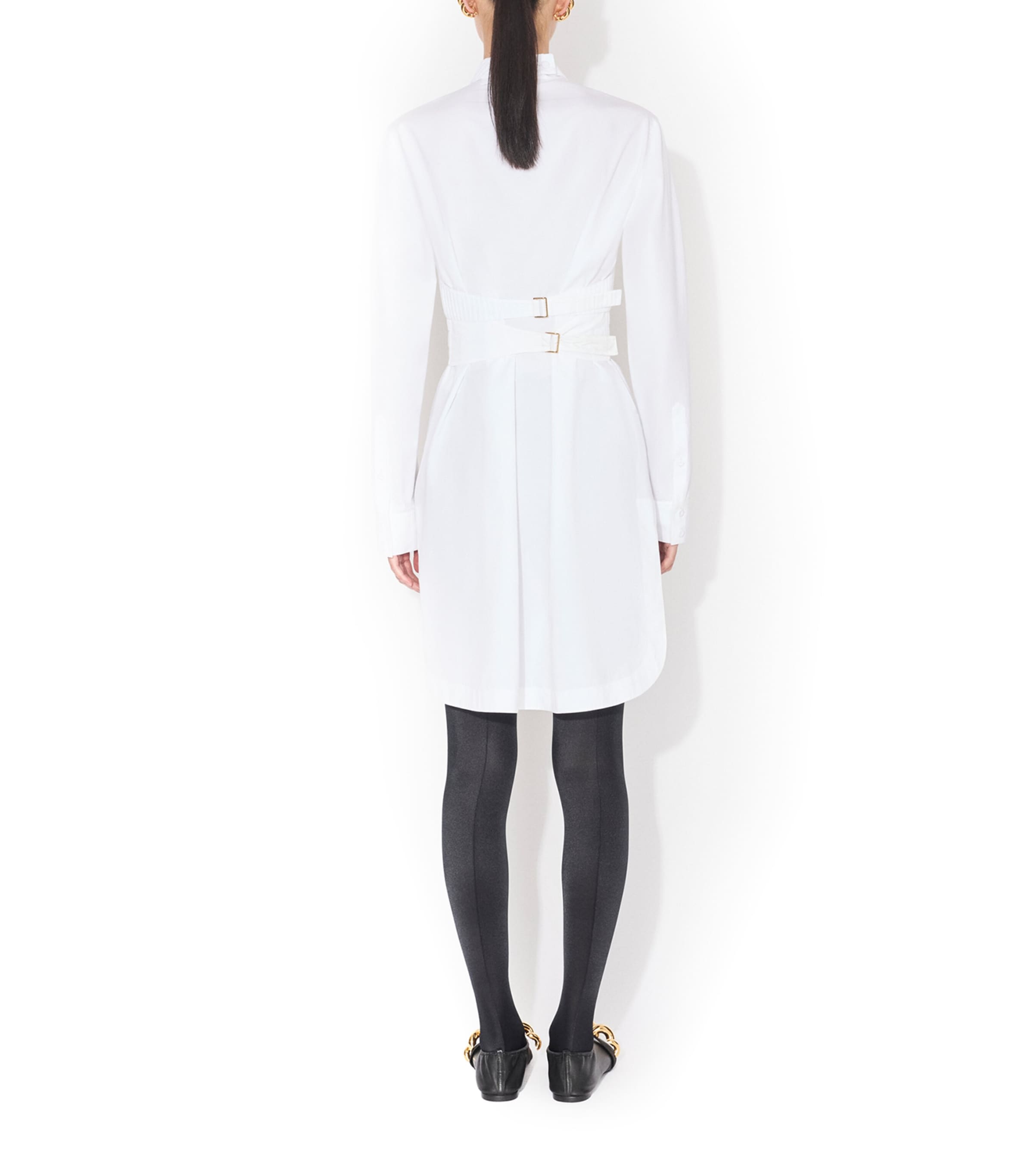 Cotton Plastron Top BLANC Image 3