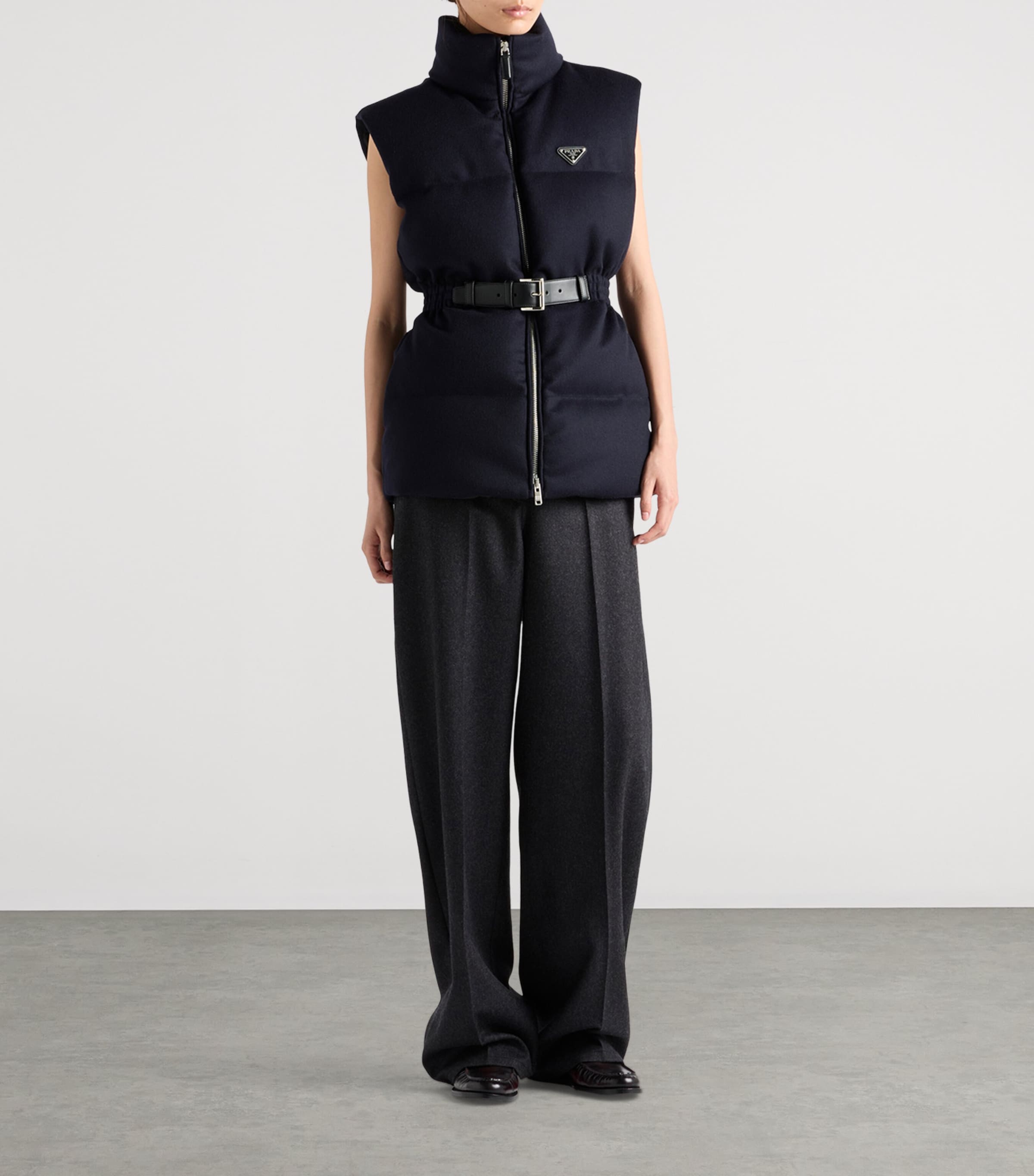 Wool Loden Down Gilet F0008 Image 2