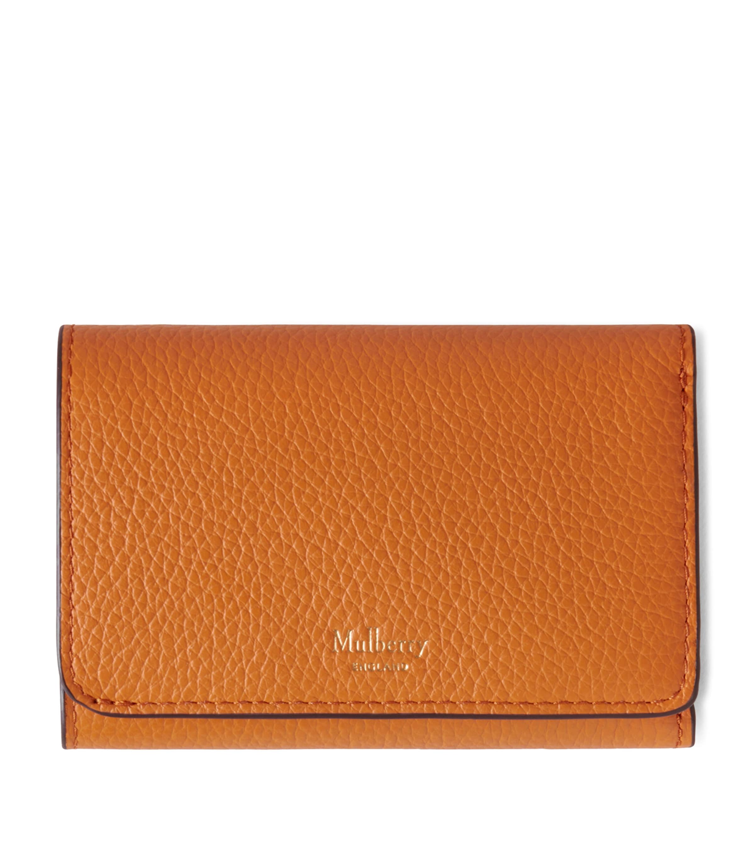 Mulberry Continental Leather Trifold Wallet In Sunset