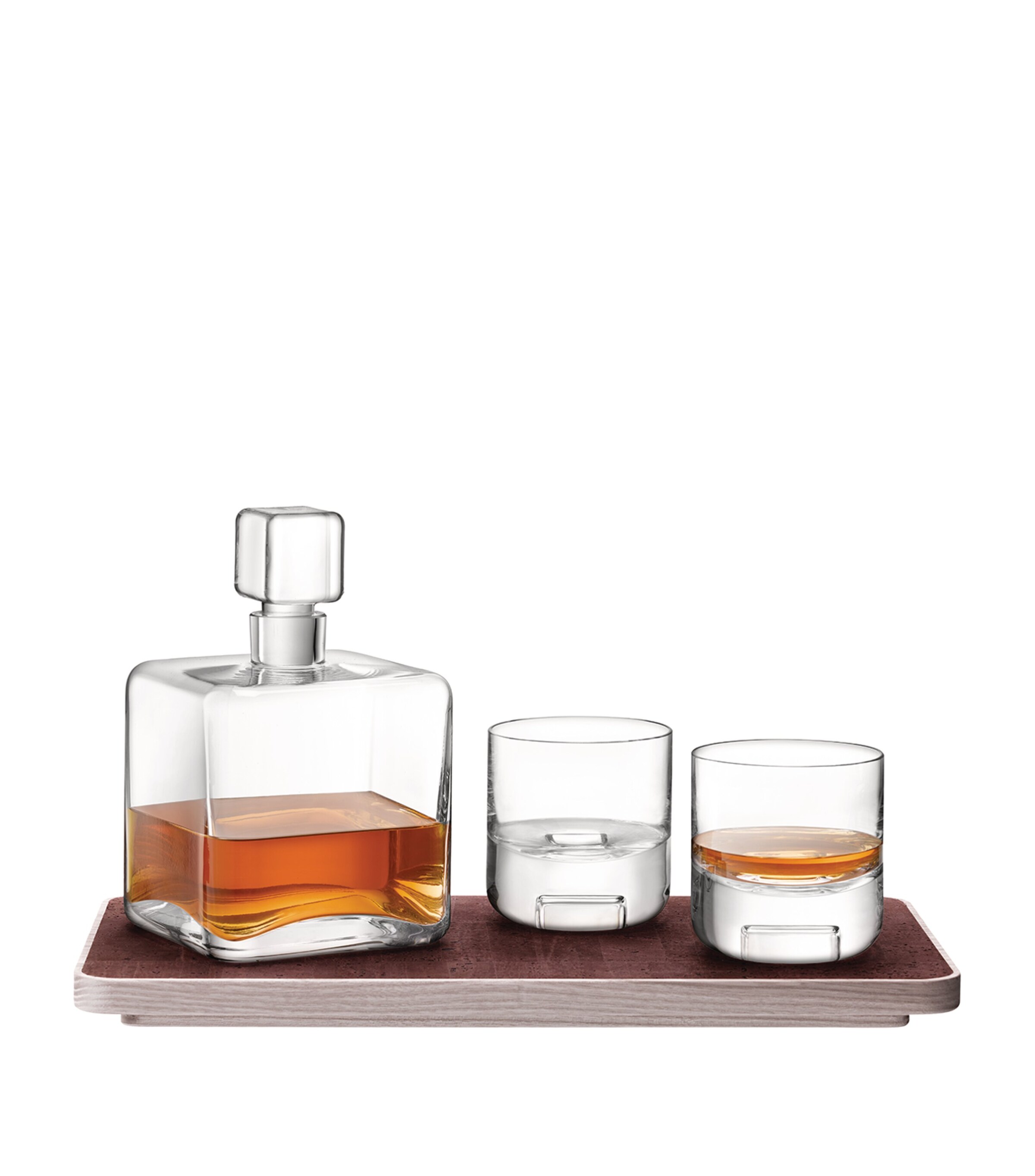 Cask Whisky Connoisseur Glasses, Decanter and Tray Set CLEAR Image 2