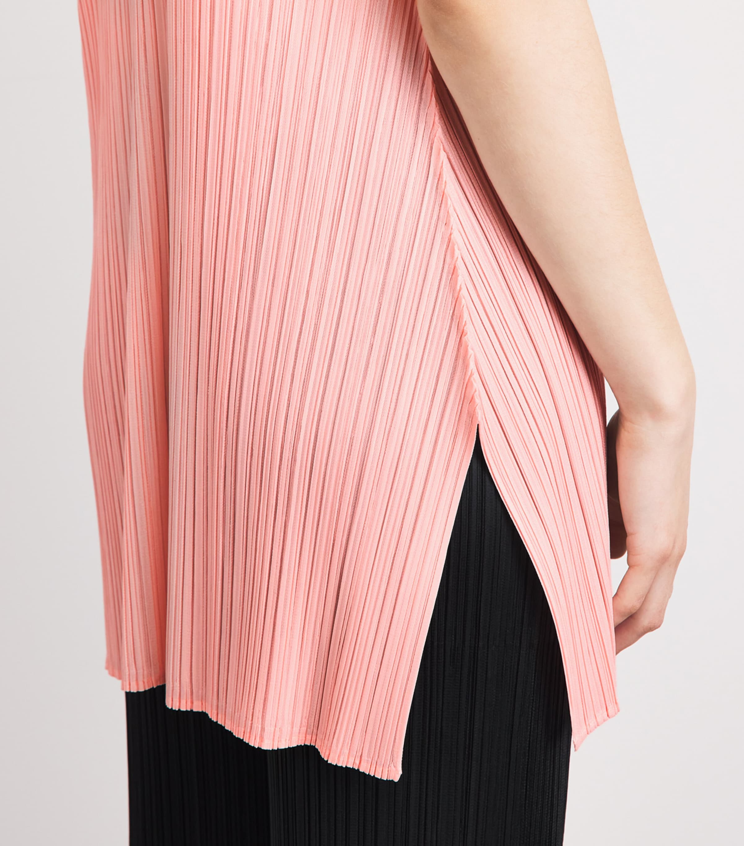 Pleats Please Issey Miyake Pink Monthly Colors March Mini Dress