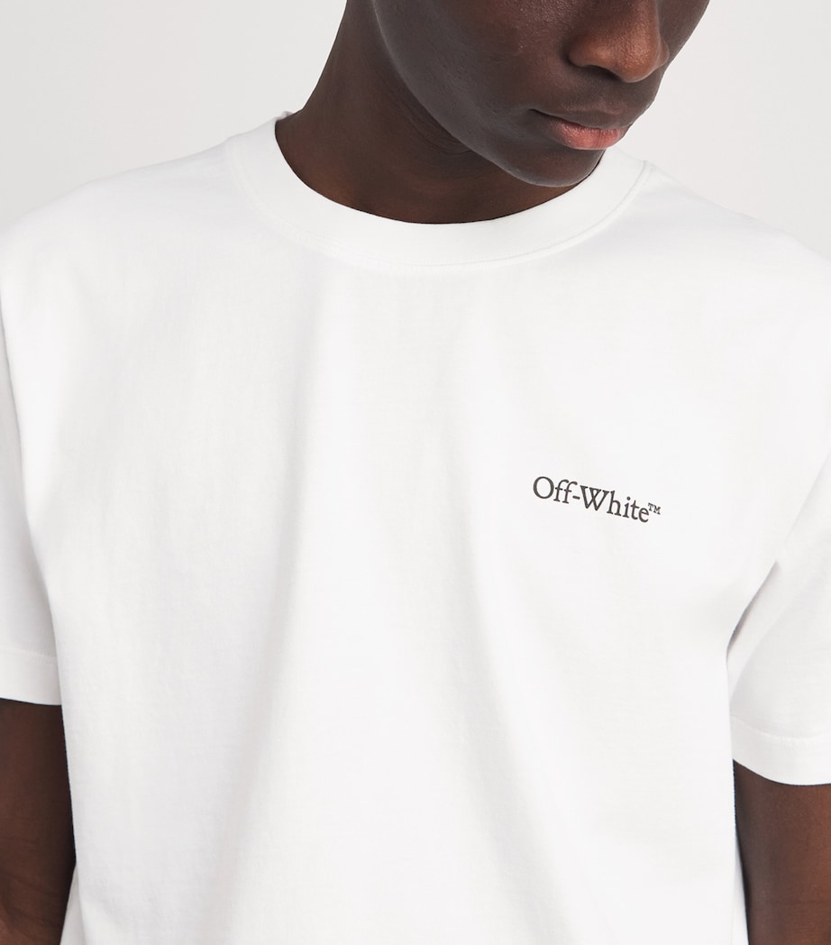 Off-White Mens Cotton Metal Arrows T-Shirt White Image 3