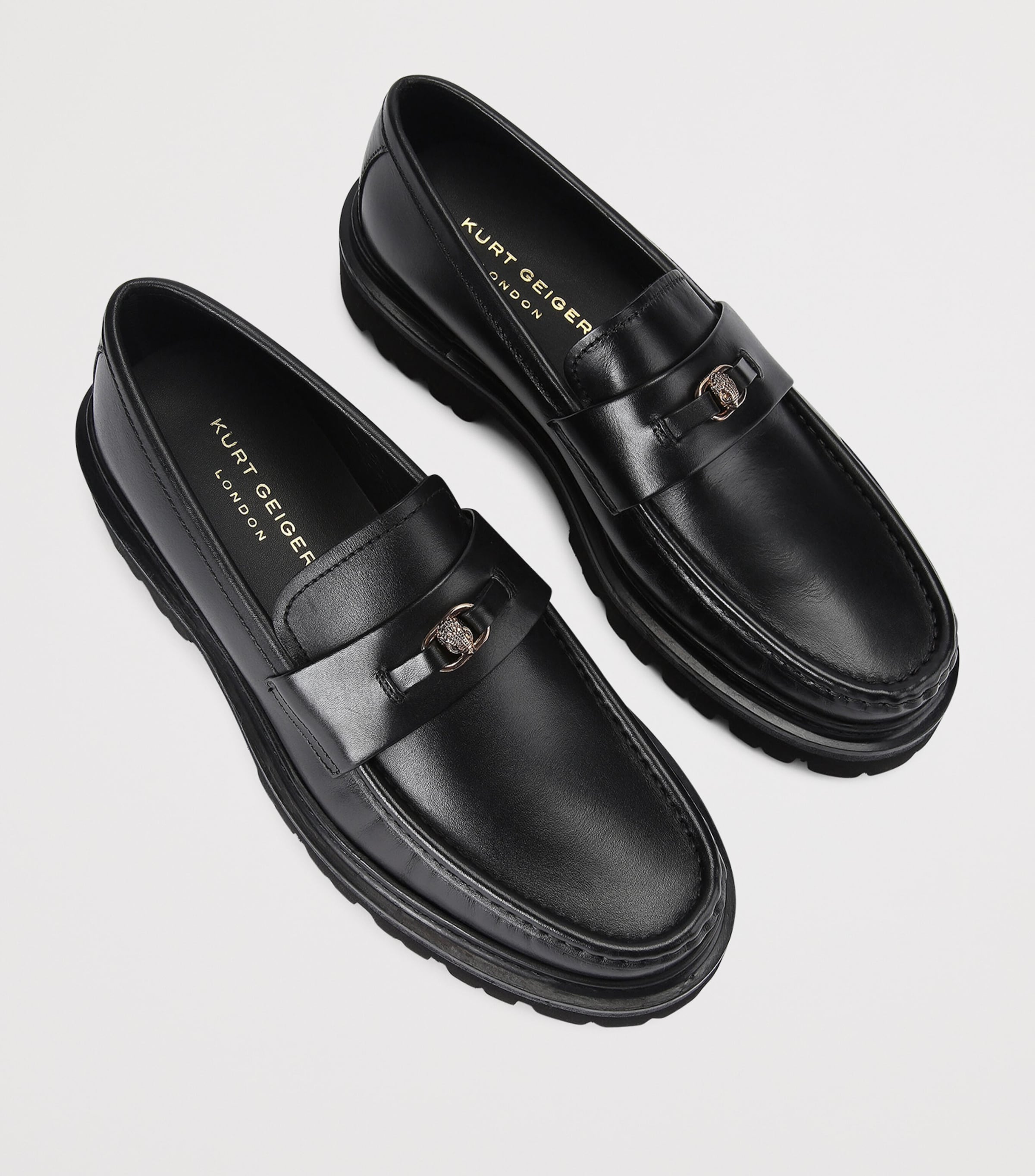 Leather Fenchurch Loafers BLACK Image 3