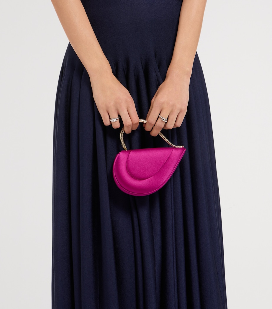 Bvlgari Mini Leather Serpenti Cuoricino Top-Handle Bag Pink Image 4