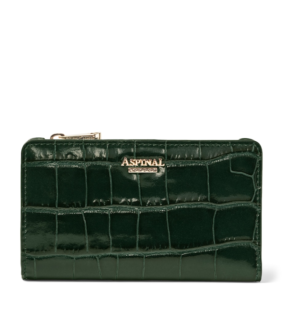 Aspinal Of London Small Leather Mayfair Purse Evergreen Image 1